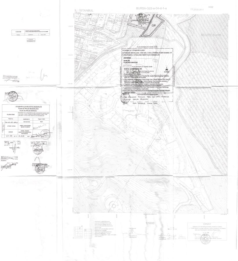 kayisdagi mah 1255 ada 3 parsele iliskin upi 4881 1 plan islem numarali 1 1000 olc uygulama imar plan degisikligi hakkinda duyuru atasehir belediyesi