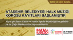 “Ataşehir Belediyesi Halk Müziği Korosu” Kuruluyor