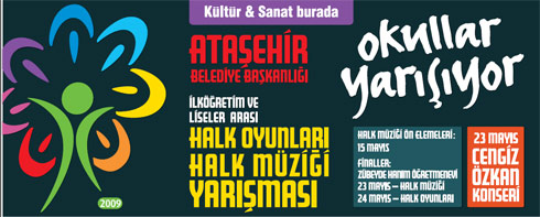 Ataşehir’de Halk Oyunları ve Halk Müziği Yarışmasına Başvurular Başladı.