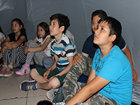 PLANETARYUM ÇADIRINDA  ÖĞRENCİLER EVRENİ İZLEDİ