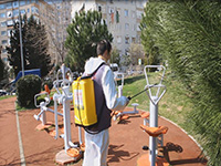 ATAŞEHİR'DE OKULLAR, İBADETHANELER VE PARKLAR MİKROP VE VİRÜSLERE KARŞI İLAÇL...